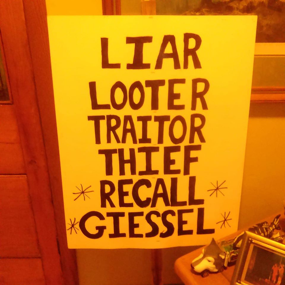 Liar, Looter, Traitor and Thief Recall Cathy Giessel